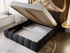 Polsterbett mit Bettkasten und Lattenrost 200x200 Cloud Bouclé-Stoff Schwarz
