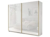 Schwebetürenschrank Zweitüriger 244 cm Noaé Weiß Hochglanz