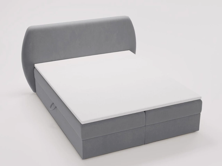 Boxspringbett mit Bettkasten 160x200 Bogota Dunkelgrau