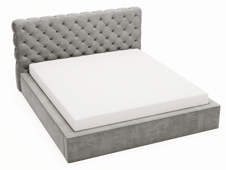Polsterbett mit Bettkasten und Lattenrost 120x200 Apollo Grau
