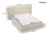 Polsterbett mit Bettkasten und Lattenrost 140x200 Madera Blau