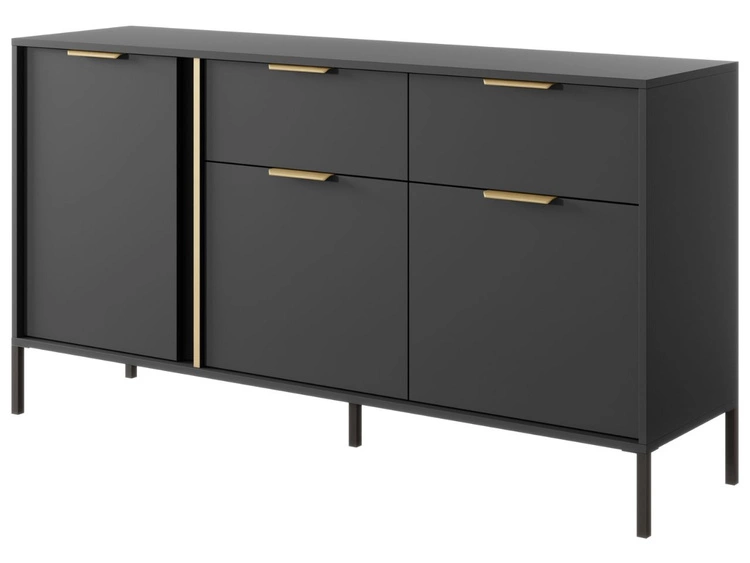 Wohnzimmermöbel-Set Drino Anthrazit