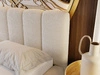 Polsterbett mit Bettkasten und Lattenrost 120x200 Cloud Bouclé-Stoff Beige