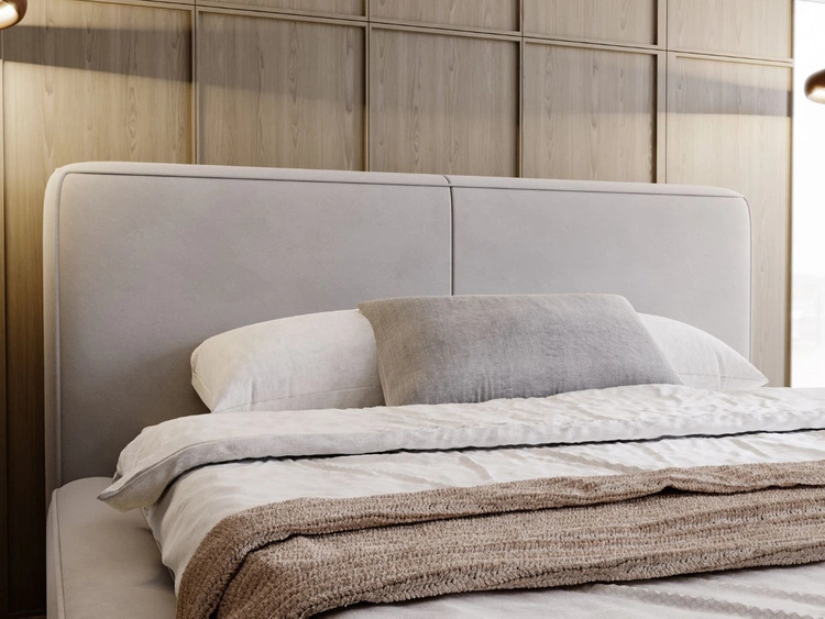 Polsterbett mit Bettkasten und Lattenrost 140x200 Amaro Grau