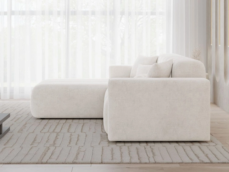 Ecksofa L-Form Links Nork Creme