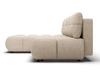 Ecksofa mit Schlaffunktion und Bettkasten Links Milet Beige