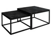 Couchtisch auf schwarzem Metallrahmen Asumi Schwarz 36x42