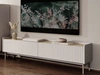 TV-Lowboard mit Türen Abios Beige, Scandi Eiche