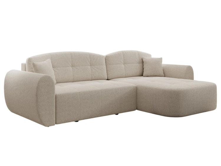 Ecksofa L-Form mit Schlaffunktion und Bettkasten Avessio Beige