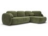 Ecksofa mit Schlaffunktion und Bettkasten Rechts Carino Grün