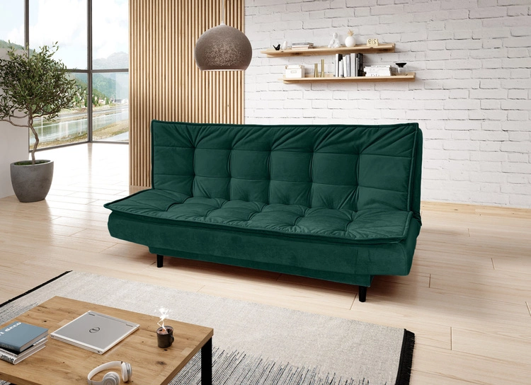 Schlafsofa mit Bettkasten Grace - Grün