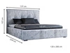 Polsterbett mit Bettkasten und Lattenrost 120x200 Valencia Beige