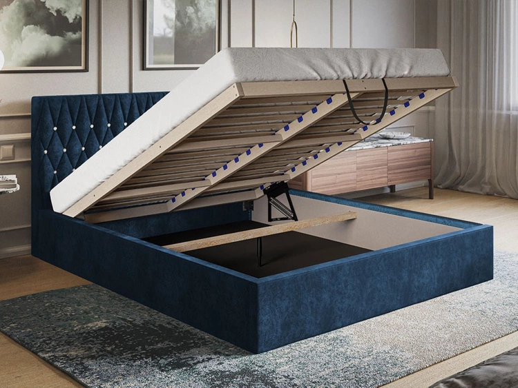 Polsterbett mit Bettkasten und Lattenrost 180x200 Benny Dunkelgrau