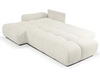 Ecksofa L-Form Links mit Schlaffunktion und Bettkasten Sile L Creme