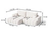 Ecksofa L-Form Links mit Schlaffunktion und Bettkasten Caleo Hellgrau