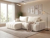 Ecksofa L-Form Links mit Schlaffunktion und Bettkasten Caleo Creme