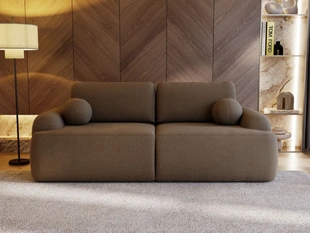 Sofa mit Schlaffunktion und Bettkasten Aurio Braun