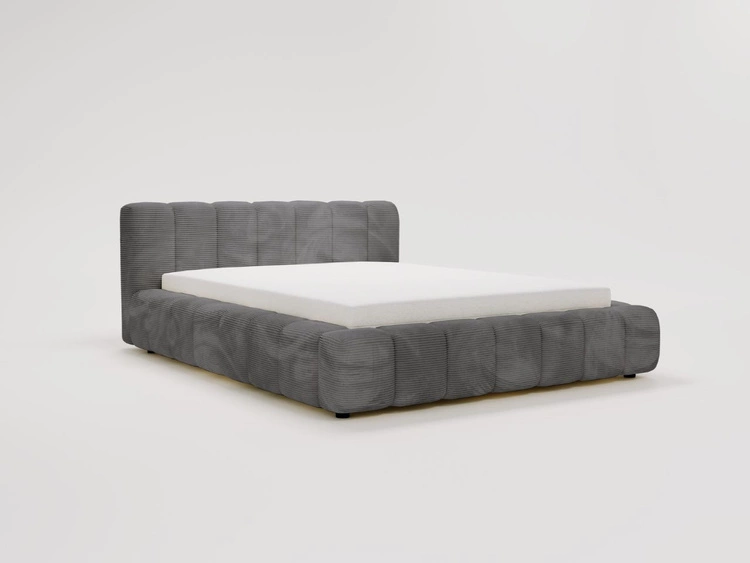 Polsterbett mit Bettkasten und Lattenrost 140x200 Ibiza Graphit