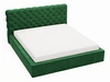 Polsterbett mit Bettkasten und Lattenrost 120x200 Apollo Grün