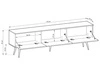 TV-Lowboard mit Türen 175 cm Diolo Schwarzer Marmor mit glatter Front auf goldenen Beinen