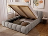 Polsterbett mit Bettkasten und Lattenrost 160x200 Doria Hellgrau