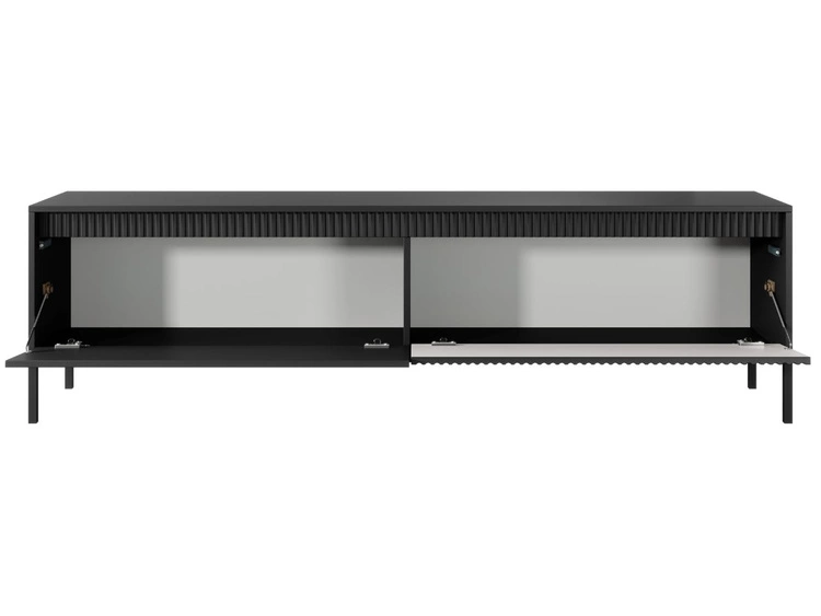 TV-Lowboard mit Türen 187 cm Sorano Schwarz