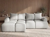 Ecksofa L-Form Links mit Schlaffunktion und Bettkasten Bonno Grau