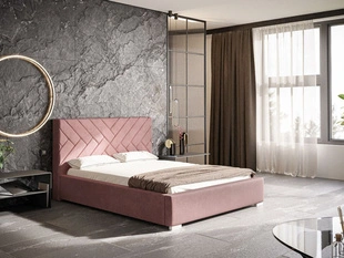 Polsterbett mit Bettkasten und Lattenrost 120x200 Tonale Rosa