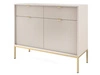 Kommode mit Türen und Schubladen Amber Kaschmir auf goldenen Beinen