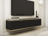 TV-Lowboard Hänge mit Türen 135 cm Diolo Schwarz mit glatter Front