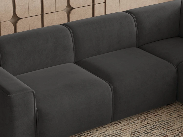 Ecksofa L-Form Rechts Eluno Grau