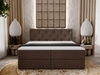 Boxspringbett mit Bettkasten 180x200 Napoli Braun