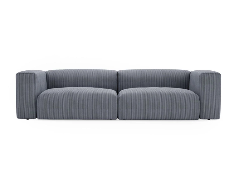 Sofa Moderne Cord Sofa für Wohnzimmer Landi Grau