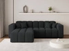 Ecksofa L-Form Links Moderne Ecksofa Loopo Schwarz