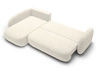 Ecksofa mit Schlaffunktion und Bettkasten Links Carino Creme