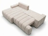 Ecksofa L-Form Links mit Schlaffunktion und Bettkasten Caleo Beige