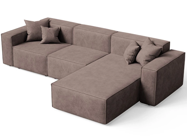 Ecksofa L-Form Rechts Arizona Braun
