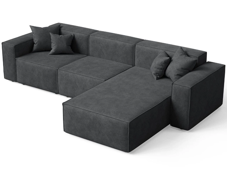 Ecksofa L-Form Rechts Arizona Dunkelgrau