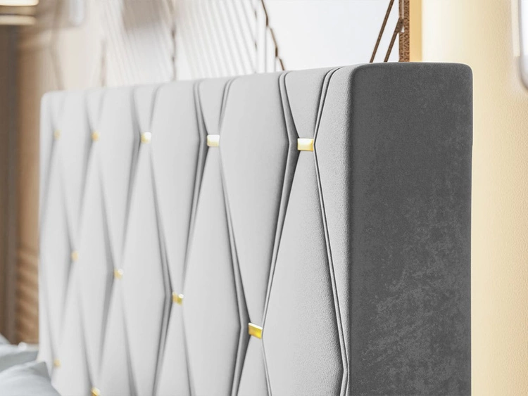 Polsterbett mit Bettkasten und Lattenrost 140x200 Tasso Grün