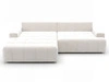Ecksofa L-Form mit Schlaffunktion und Bettkasten Tulio Links Creme