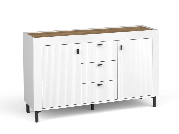 Set für Wohnzimmer Messina Weiß