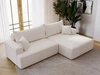 Ecksofa L-Form Rechts mit Schlaffunktion und Bettkasten California Creme