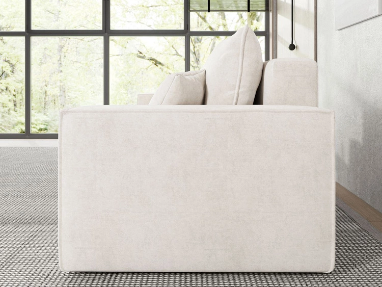 Schlafsofa mit Bettfunktion und Bettkasten Sivra Creme