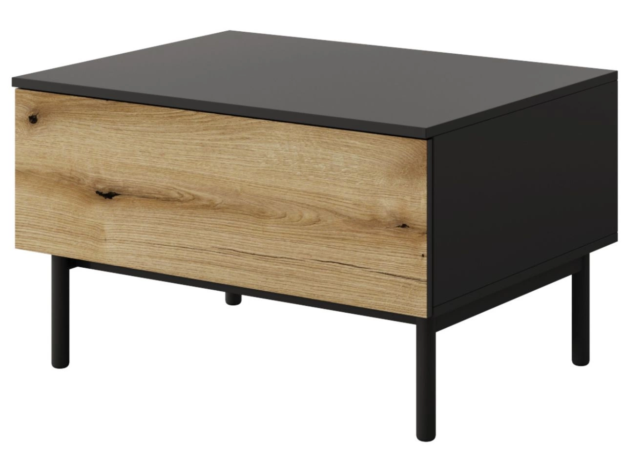 Couchtisch mit Stauraum Loara Eich Evoke, Schwarz