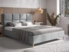 Polsterbett mit Lattenrost 160x200 Luxe Grau