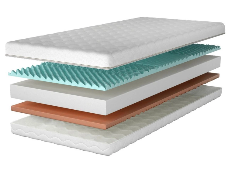 Schaumstoffmatratze mit 7 Härtezonen und profiliertem Schaumstoff Rovii 70x200