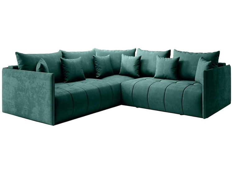 Ecksofa L-Form mit Schlaffunktion und Bettkasten Ardi L Grün