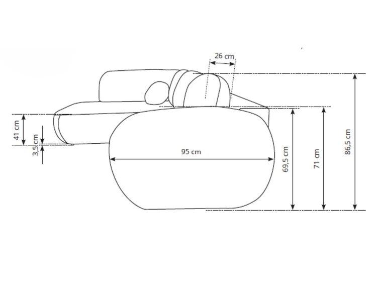Ecksofa mit Schlaffunktion und Bettkasten Rechts Carino Beige
