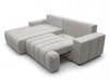 Ecksofa L-Form Links mit Schlaffunktion und Bettkasten Caleo Hellgrau