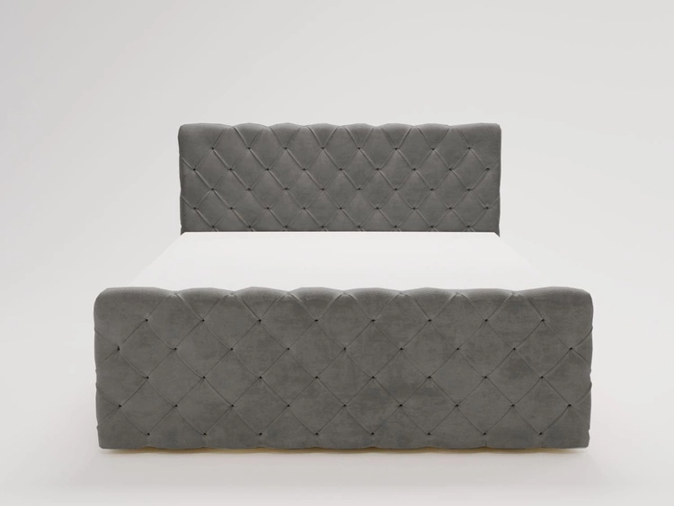 Boxspringbett mit Bettkasten 180x200 Lunaris Dunkelgrau